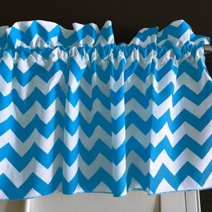 1" Chevron Print Poly Cotton Decorative Valance